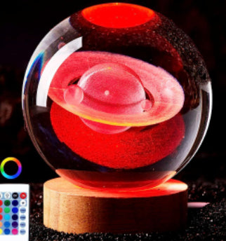 Luminous 3d Christmas/Solar System Crystal Ball