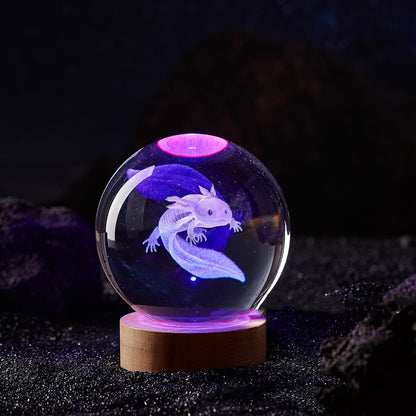 Luminous 3d Christmas/Solar System Crystal Ball