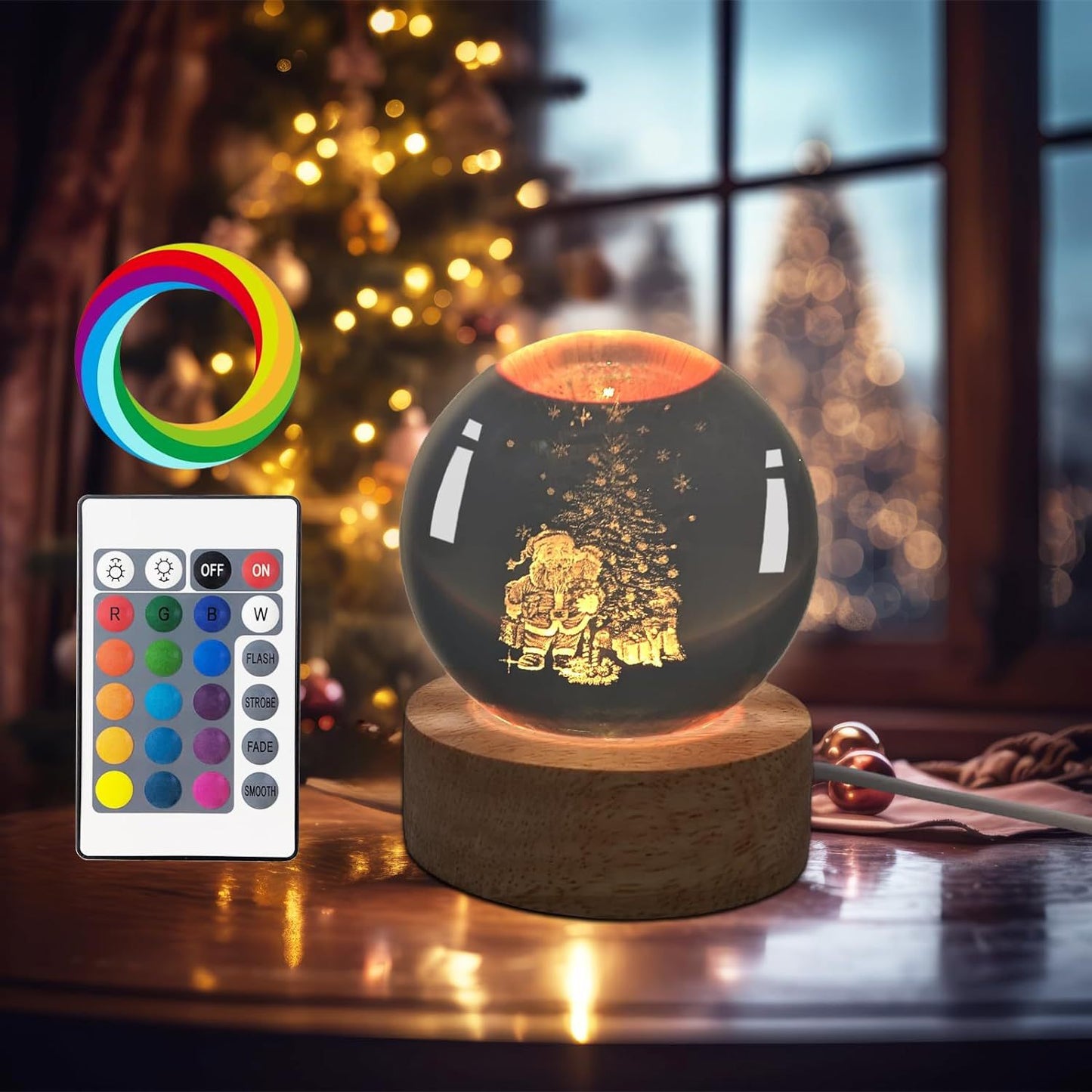 Luminous 3d Christmas/Solar System Crystal Ball