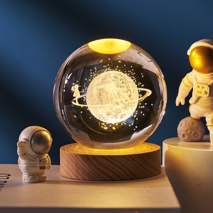 Luminous 3d Christmas/Solar System Crystal Ball