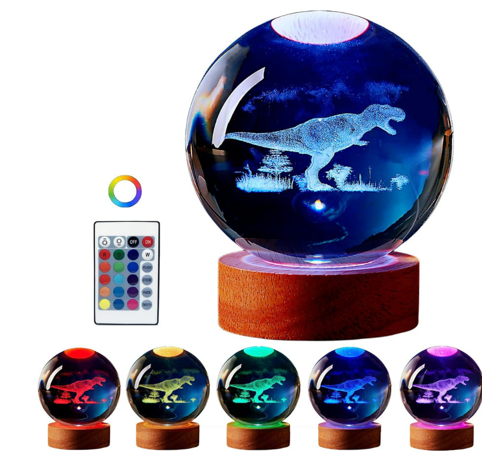 Luminous 3d Christmas/Solar System Crystal Ball