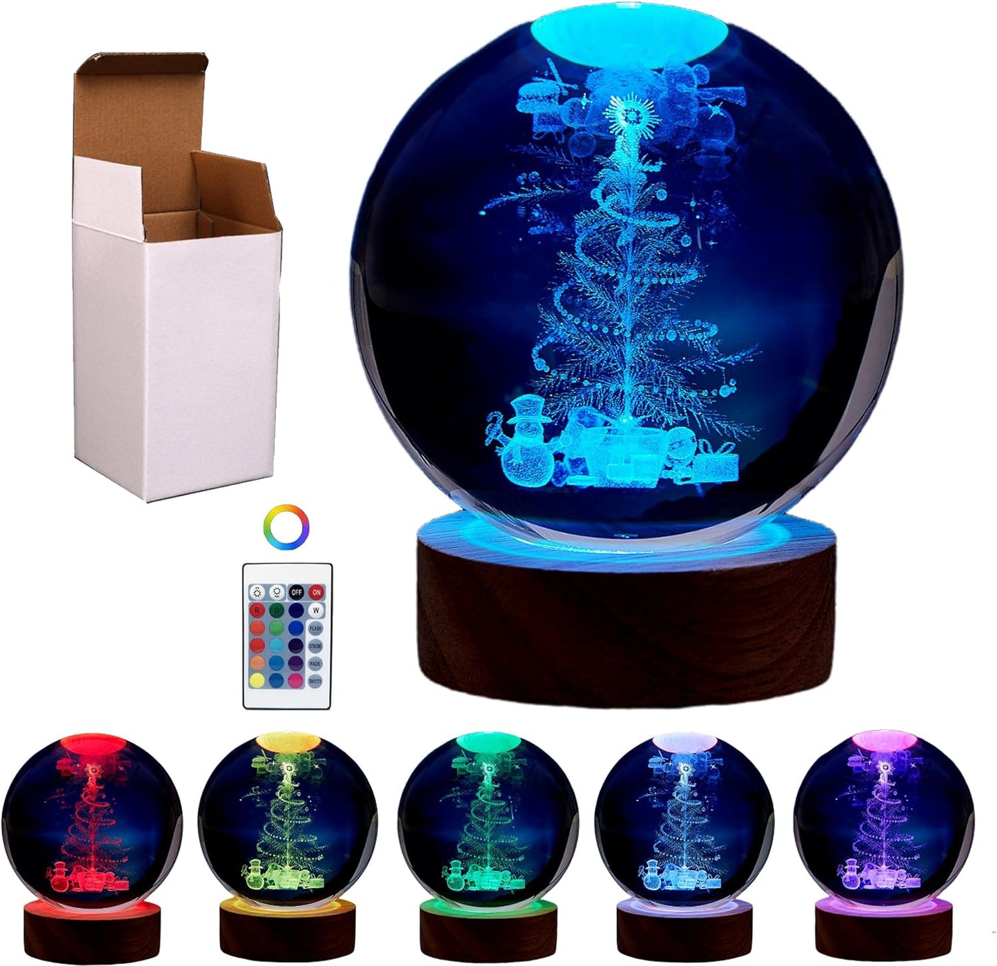 Luminous 3d Christmas/Solar System Crystal Ball